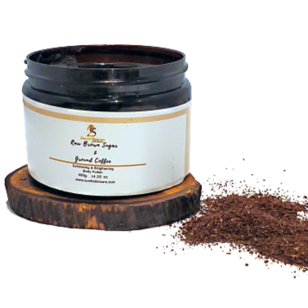 Raw Brown Sugar & Ground Coffee Exfoliating and Brightening body Polish